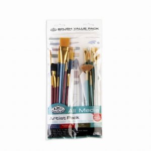 Royal & Langnickel - Brush Value Pack, All Media - Standard & Long Handle 