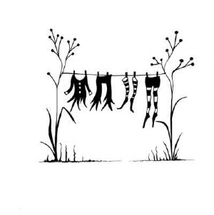 Lavinia - Clear Stamp - Fairy Washing Line