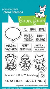 Lawn Fawn - Clear Stamp - Say What? Holiday Critters