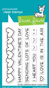 Lawn Fawn - Clear Stamp - Simply Celebrate Hearts