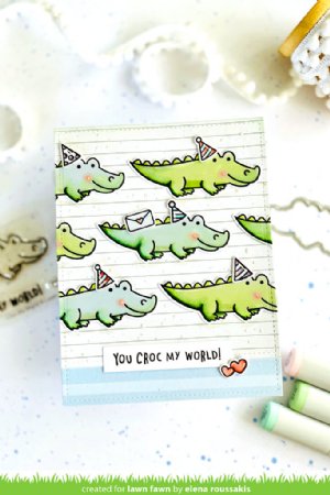 Lawn Fawn - Clear Stamp - Croc My World