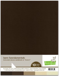 Lawn Fawn - 8.5X11 Textured Canvas Cardstock - Brown