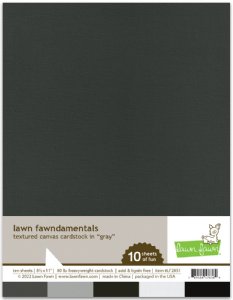 Lawn Fawn - 8.5X11  - Textured Canvas Cardstock Gray