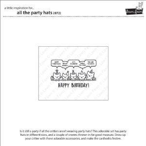 Lawn Fawn - Clear Stamp - All the Party Hats