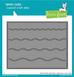 Lawn Fawn - Die Set - Stitched Wavy Backdrop: Landscape