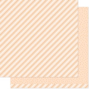 Lawn Fawn - 12X12 Patterned Paper - Stripes 'n Sprinkles - Oh My Orange