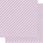Lawn Fawn - 12X12 Patterned Paper - Stripes 'n Sprinkles - Vivacious Violet