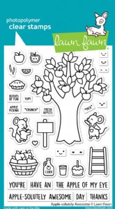 Lawn Fawn - Clear Stamp - Apple-Solutely Awesome