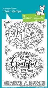 Lawn Fawn - Clear Stamp - Giant Thank You Messages