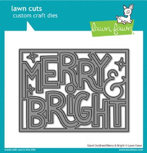 Lawn Fawn - Dies - Giant Outlined Merry & Bright