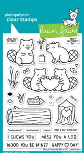 Lawn Fawn - Clear Stamp - Wood You Be Mine?