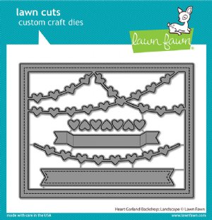 Lawn Fawn - Die - Heart Garland Backdrop: Landscape