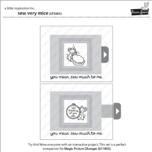 Lawn Fawn - Clear Stamp - Sew Very Mice