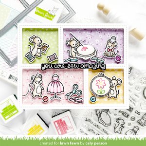 Lawn Fawn - Clear Stamp - Sew Very Mice