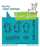 Lawn Fawn - Clear Stamp - Coaster Critters Flip-Flop