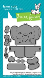 Lawn Fawn - Die - Tiny Gift Box Elephant Add-On