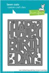 Lawn Fawn - Die - Giant Outlined Happy Birthday: Portrait