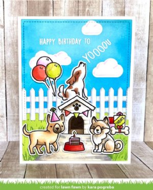 Lawn Fawn - Clear Stamp - Yappy Birthday