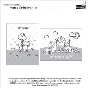 Lawn Fawn - Clear Stamp - Yappy Birthday