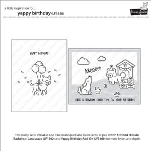 Lawn Fawn - Clear Stamp - Yappy Birthday