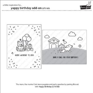 Lawn Fawn - Clear Stamp - Yappy Birthday Add-on