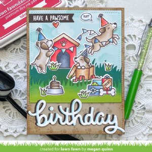 Lawn Fawn - Clear Stamp - Pawsome Birthday