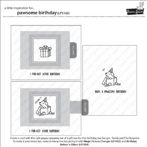 Lawn Fawn - Clear Stamp - Pawsome Birthday