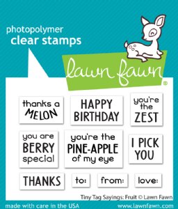 Lawn Fawn - Clear Stamp - Tiny Tag Sayings: Fruit