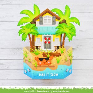 Lawn Fawn - Die - Build-A-House Beach Add-On