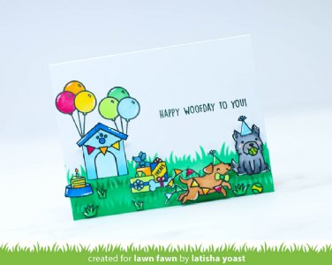 Lawn Fawn - Stencil - Slimline Grassy