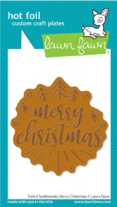 Lawn Fawn - Hot Foil Plate - Merry Christmas