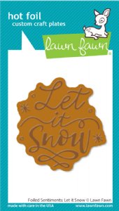 Lawn Fawn - Hot Foil Plate - Let It Snow