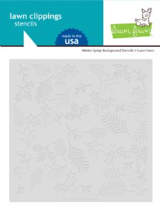 Lawn Fawn - Stencil Pack - Winter Sprigs Background