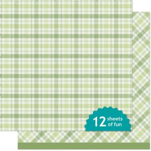 Lawn Fawn - 12X12 Patterned Paper - Green Tea
