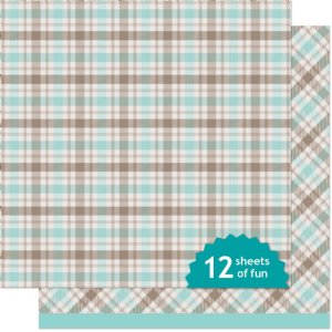 Lawn Fawn - 12X12 Patterned Paper - Mocha Mint Coffee