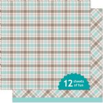 Lawn Fawn - 12X12 Patterned Paper - Mocha Mint Coffee