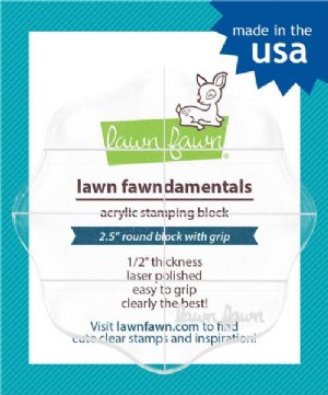 Lawn Fawn - Acrylic Block - 2.5" Round With 8 Grips With Guidelines