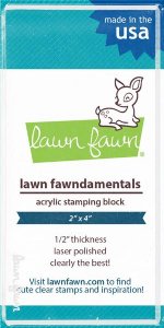 Lawn Fawn - Acrylic Block - 2" X 4" Plain Block