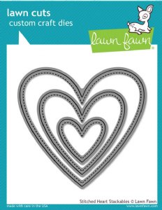 Lawn Fawn - Dies - Stitched Heart Stackables
