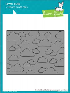 Lawn Fawn - Dies - Stitched Cloud Backdrop: Landscape