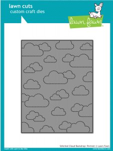 Lawn Fawn - Dies - Stitched Cloud Backdrop: Portrait