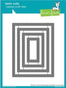 Lawn Fawn - Dies - Outside In Stitched Rectangle Stackables