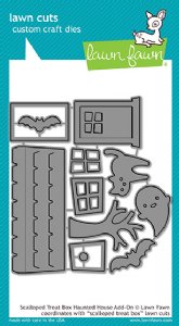 Lawn Fawn - Dies - Scalloped Treat Box Haunted House Add-On