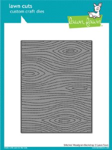 Lawn Fawn - Dies - Stitched Woodgrain Backdrop
