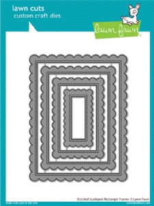 Lawn Fawn - Dies - Stitched Scalloped Rectangle Frames