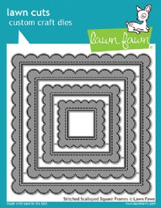 Lawn Fawn - Dies - Stitched Scalloped Square Frames
