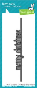 Lawn Fawn - Dies - Merry Christmas Line Border
