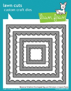 Lawn Fawn - Dies - Reverse Stitched Scalloped Square Windows