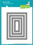 Lawn Fawn - Dies - Reverse Stitched Scalloped Rectangle Windows