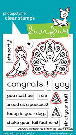 Lawn Fawn - Dies - Peacock Before 'n Afters